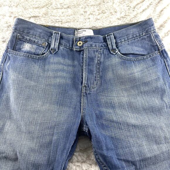 Vintage Levis SilverTab Jeans Mens 34x30 Blue Modern Boot Distress Y2k Denim - Picture 2 of 16